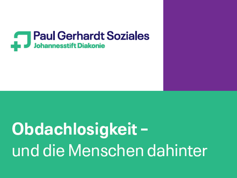 Plakat der Abendveranstaltung "Obdachlosigkeit - und die Menschen dahinter"