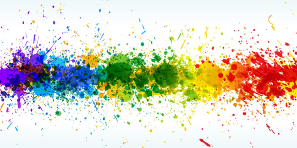Farbe spritzt. Farbverlauf