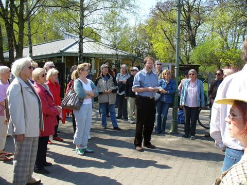 Start mit Wirtschaftsstadtrat Marc Schulte am Bahnhof Jungfernheide, Foto: KHMM