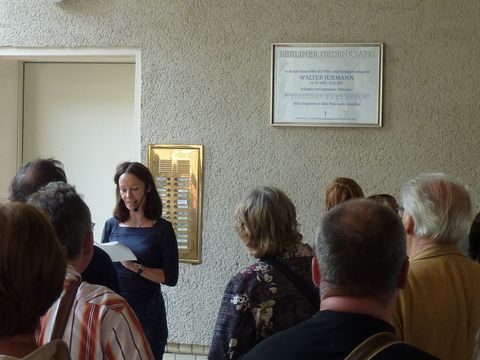 Gedenktafel für Walter Jurmann, 14.5.2011, Foto: KHMM