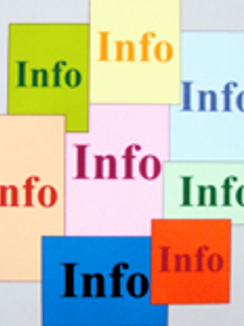 Ein Quadrat mit mehreren Aufschriften Info