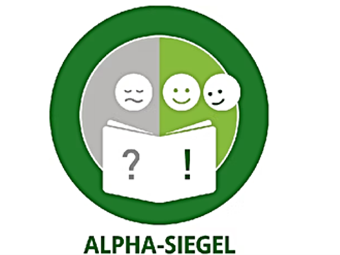 Logo des Alpha-Siegels breit