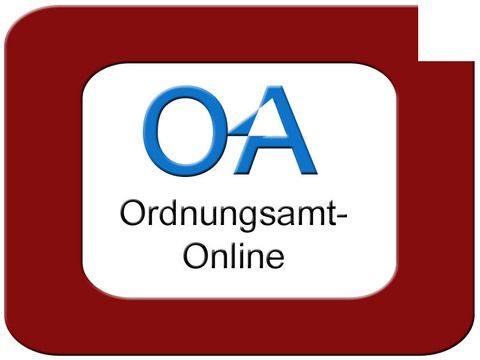 Das Bild einen roten Rahmen mit Textinhalt Ordnungsamt Online