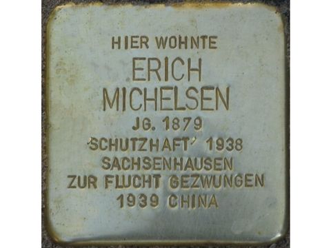 Stolperstein für Erich Michelsen (Bild: Stolpersteine-Initiative CW, Hupka)