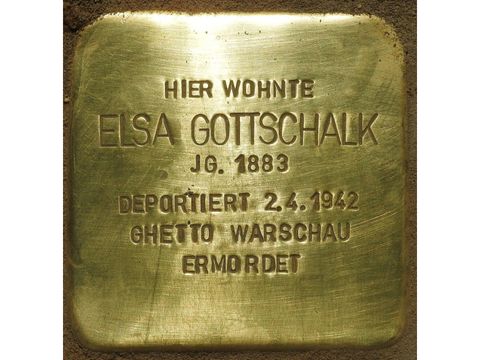 Stolperstein Elsa Gottschalk (Bild: Stolpersteine-Initiative CW, Hupka)