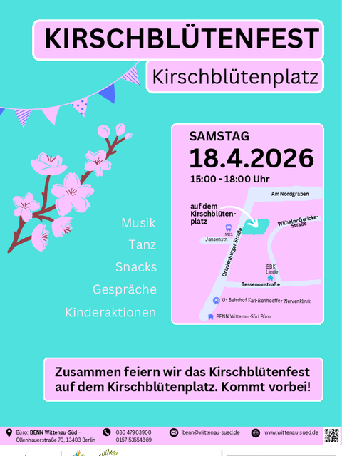 Kirschblütenposter (Bild: BENN Wittenau-Süd)