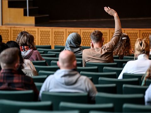 Ansicht von Studierenden in einem Hörsaal