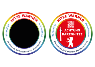 Hitzewarn-Aufkleber
