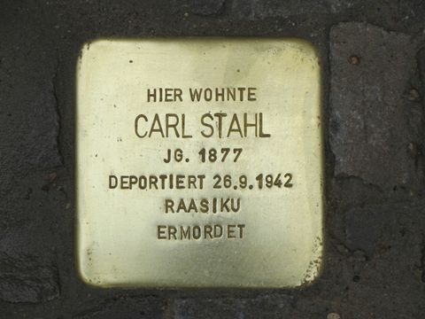 Stolperstein Carl Stahl, April 2013