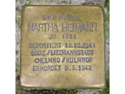 Stolperstein Martha Heimann