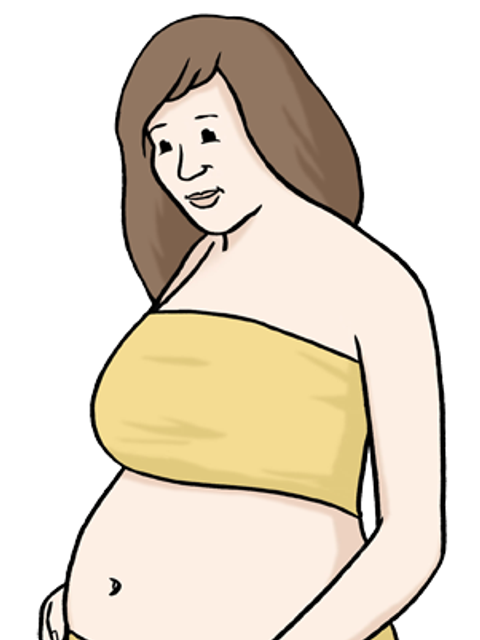 Illustration einer schwangeren Frau