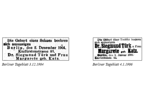 Berliner Tageblatt 3.12.1904 und Berliner Tageblatt 4.1.1906