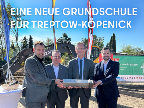 Baustart einer neuen Grundschule im Holz-Compartment Stil in der Peenestraße