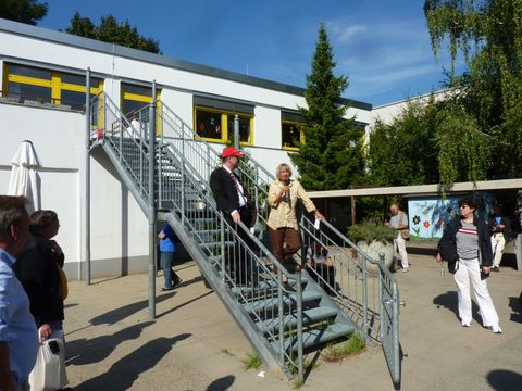 Mit Kita-Leiterin Regine Salzsäuler, 14.9.2013, Foto: KHMM
