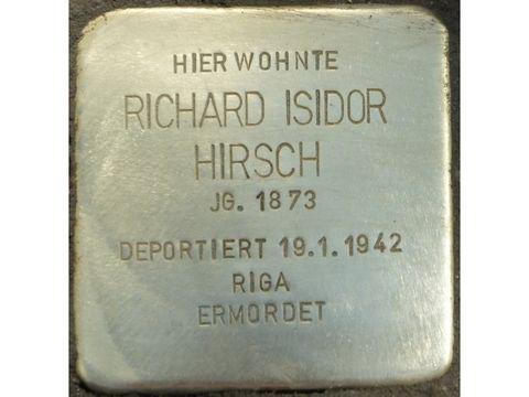 Stolperstein Richard Isidor Hirsch (Bild: Stolpersteine-Initiative CW, Hupka)