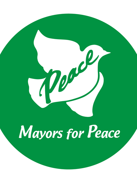 Logo des internationalen Netzwerks "Bürgermeisterinnen und Bürgermeister für den Frieden"