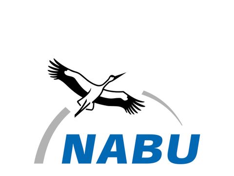 Logo mit fliegendem Vogel und NABU-Schriftzug