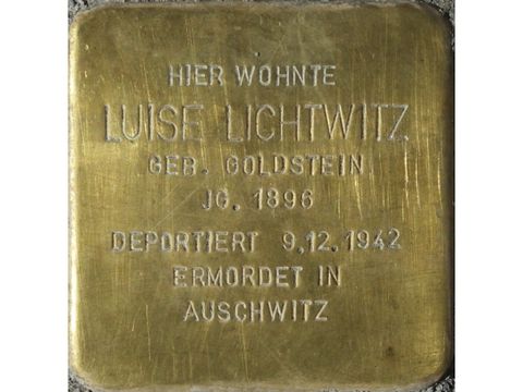 Stolperstein Luise Lichtwitz (Bild: Stolpersteine-Initiative CW, Hupka)