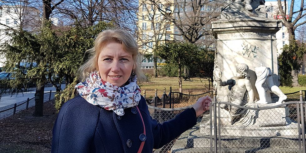 Serena Fellwock am Senefelder Platz