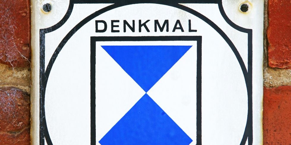 Altes Denkmal Schild - quadratisch