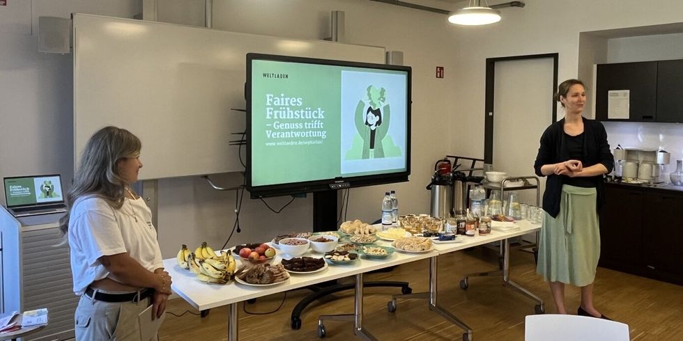 Auftakt der Veranstaltung zu den Themen Fairtrade und Nachhaltigkei