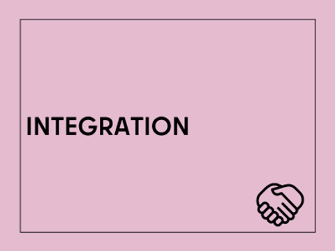 Kachel mit der Aufschrift Integration