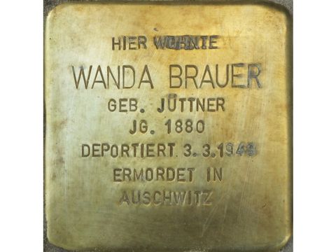 Stolperstein Wanda Brauer (Bild: Stolpersteine-Initiative CW, Hupka)