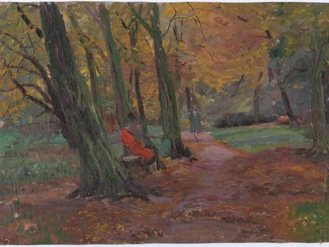 Otto Cerny, Schlosspark Niederschönhausen, 1913, Öl auf Leinwand
