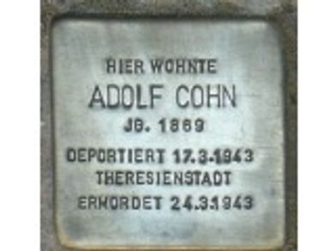 Stolperstein Alfred Cohn (Bild: Stolpersteine-Initiative CW, W. Knoll)