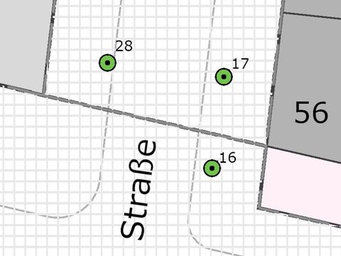 Lageplan Straßenbäume mit Nummer