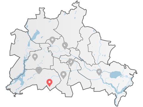 Karte mit Lage der Siedlung Lichterfelde Süd