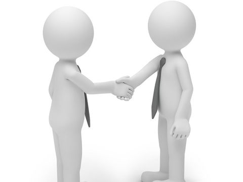 Handschlag zwei Menschen