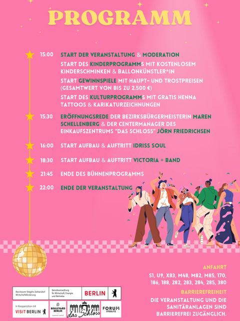 Programm des Food & Culture Festival am 20.09.2024 (Bild: Wirtschaftsförderung Steglitz-Zehlendorf)