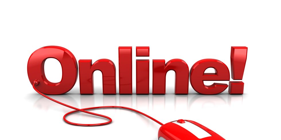 Schriftzug online mit Computermaus