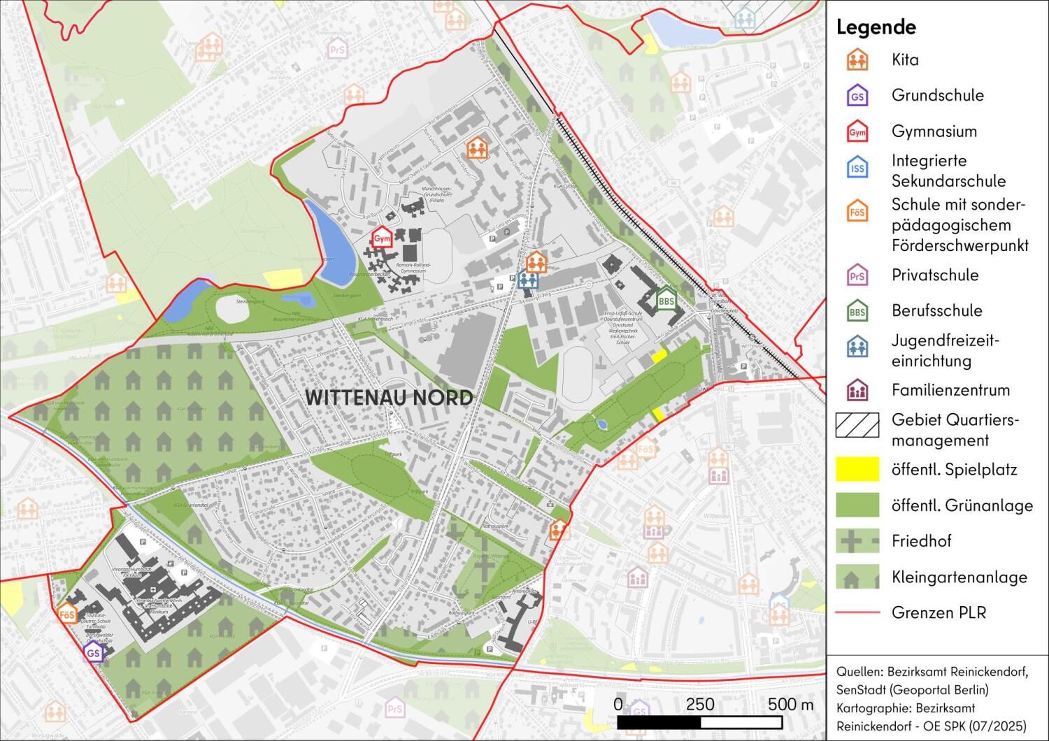 Karte PLR Wittenau Nord