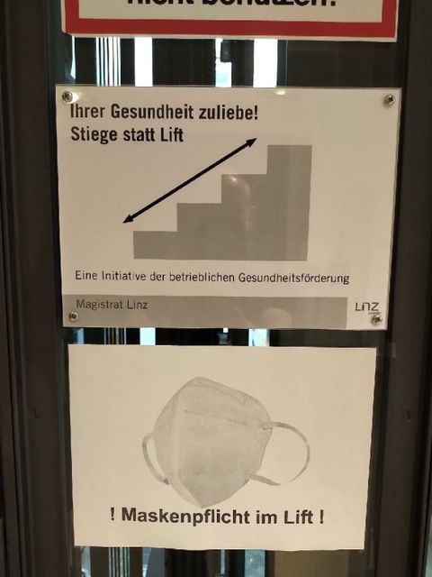 Gesundheitshinweise im Rathaus