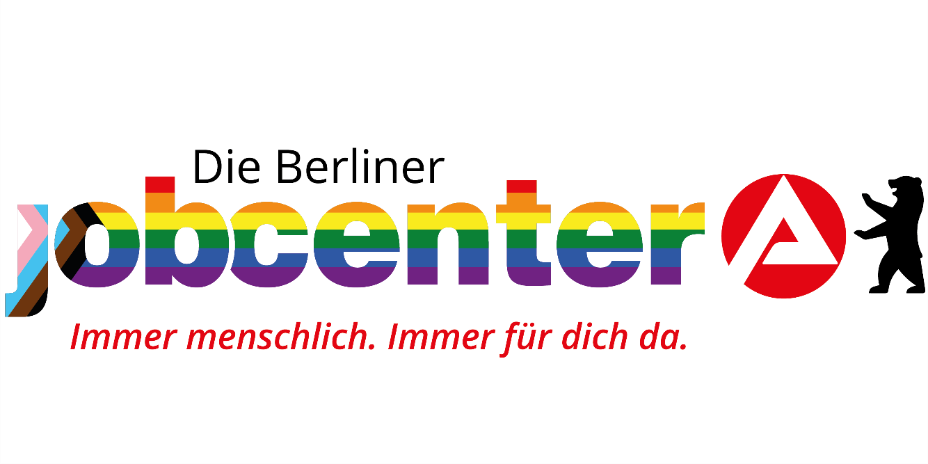 Jobcenter Logo Regenbogenfarbe