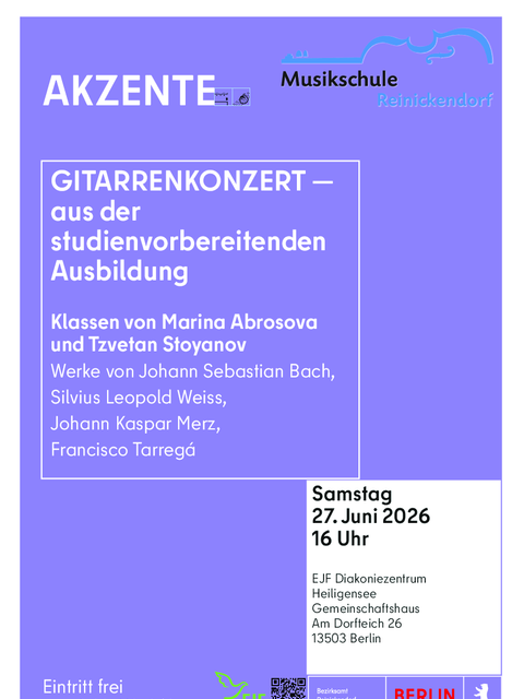 Plakat Gitarrenkonzert SVA