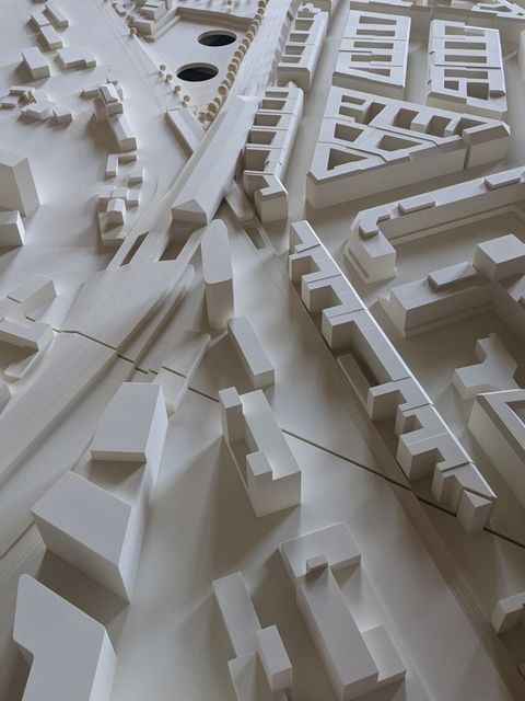 Entwurf für den städtebaulichen Wettbewerb „Kärntener Dreieck“ (Bild: Eva Majewski)