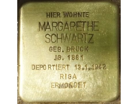 Stolperstein Margarethe Schwartz (Bild: Stolpersteine-Initiative CW, Hupka)