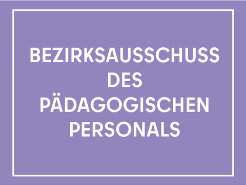 Teaser mit der Aufschrift Bezirksausschuss des pädagogischen Personals