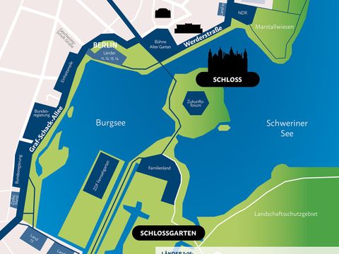 Lageplan Ländermeile Schwerin (Bild: Staatskanzlei Schwerin )