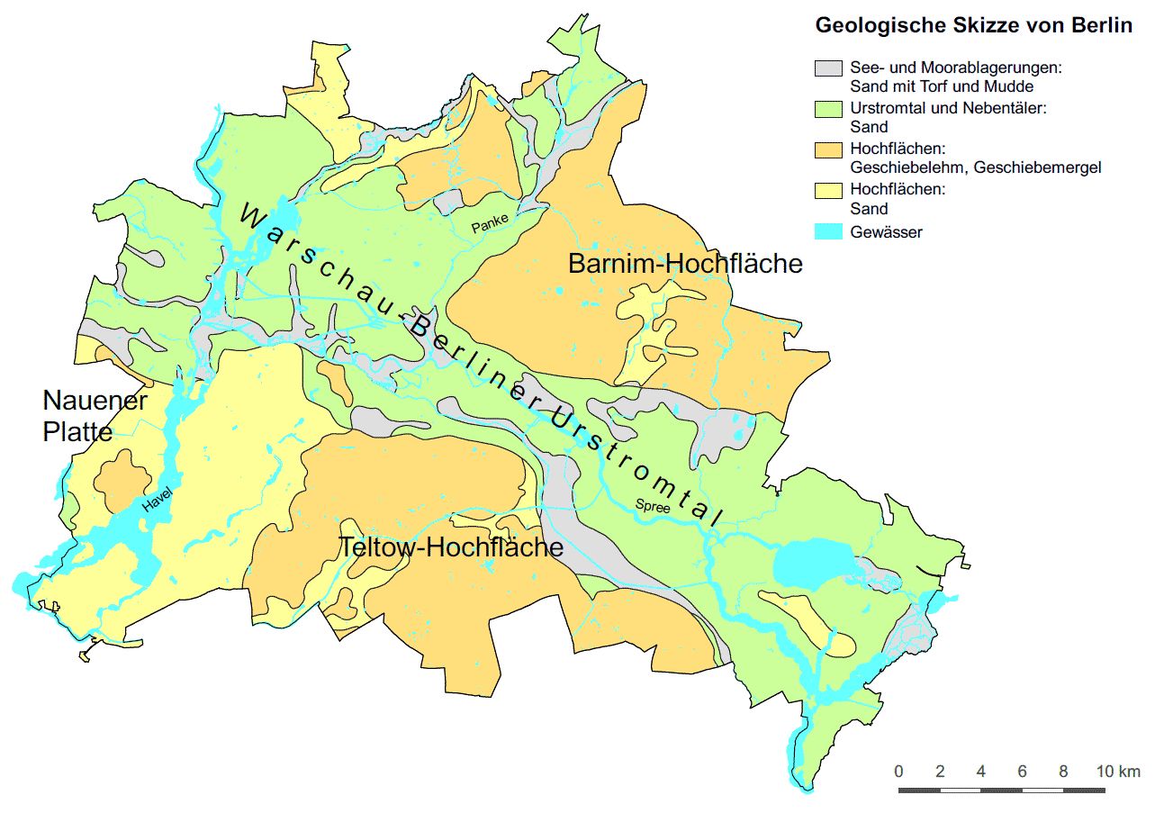 Abb. 3: Geologische Skizze von Berlin (Bild: SenUVK 2021)