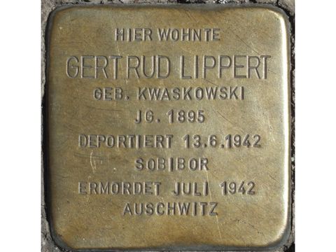 Stolperstein Gertrud Lippert, Foto:H.-J. Hupka