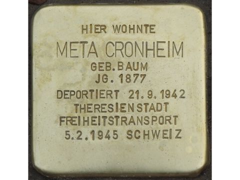 Stolpertein Meta Cronheim (Bild: Stolperstein-Initiative Charlottenburg-WIlmersdorf)