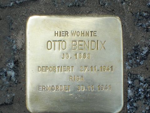 Stolperstein Otto Bendix (Bild: Irene Fechner)