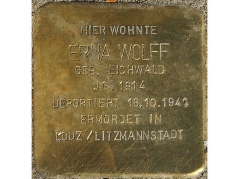 Stolperstein Erna Wolff (Bild: Stolpersteine-Initiative CW, Hupka)