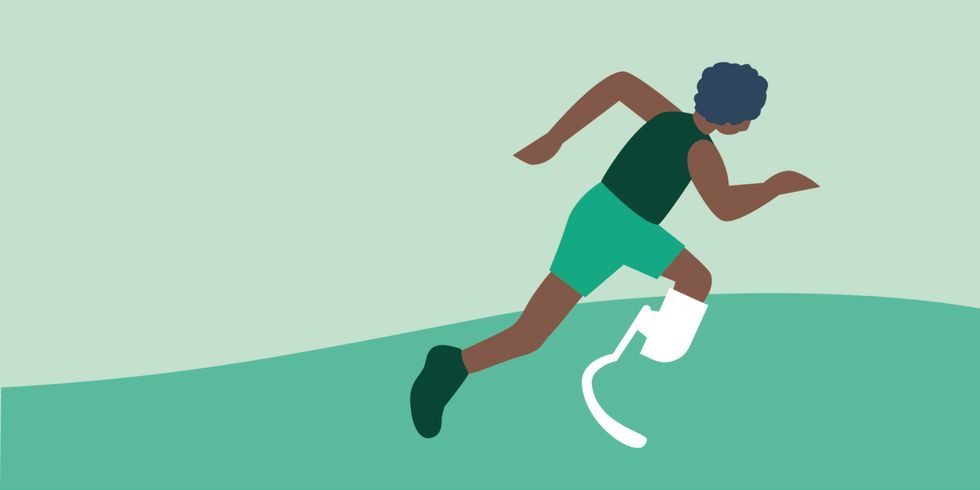 Läufer mit Gehbehinderung