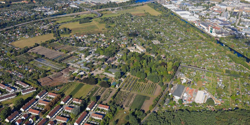 Schrägluftbild des Gebiets der vorbereitenden Untersuchungen