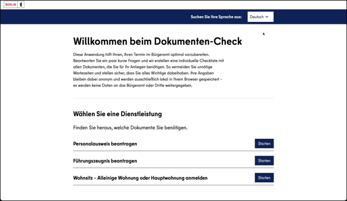 Ansicht DokumentenCheck
